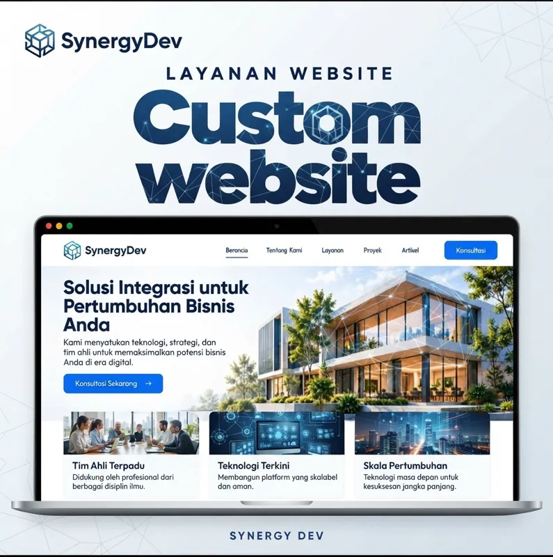 Banner Custom Website Skala Pertumbuhan dari SynergyDev